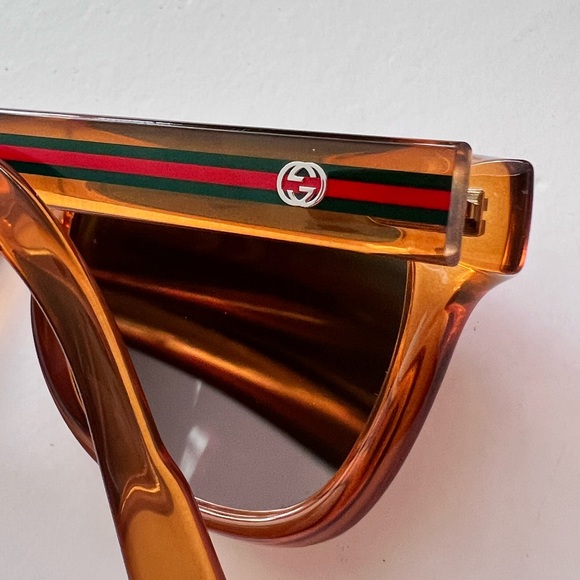 **SOLD** GUC GUCCI Havana Orange Mirror Lense Sunglasses - GG3709/S - Picture 7 of 14